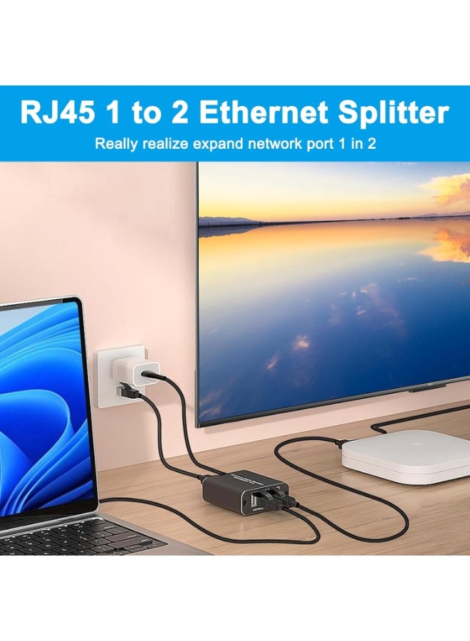 موزّع إنترنت إيثرنت 1 إلى 2 – سرعة عالية 1000 ميجابت – عملي وسهل الاستخدام لتوصيل أكثر من جهاز - Image 5